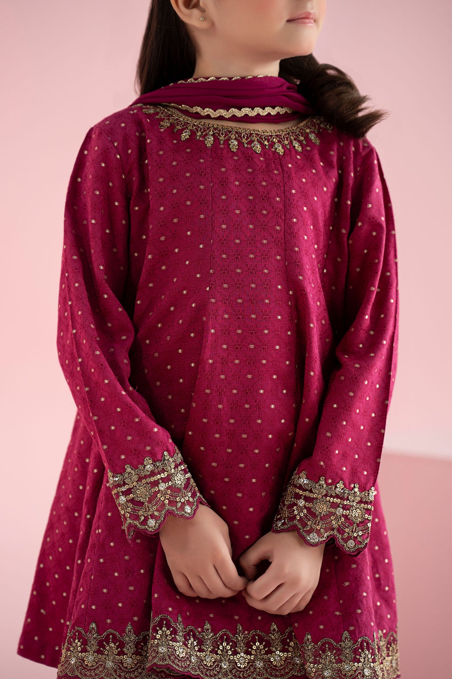 3 Piece Embroidered Filament Viscose Suit