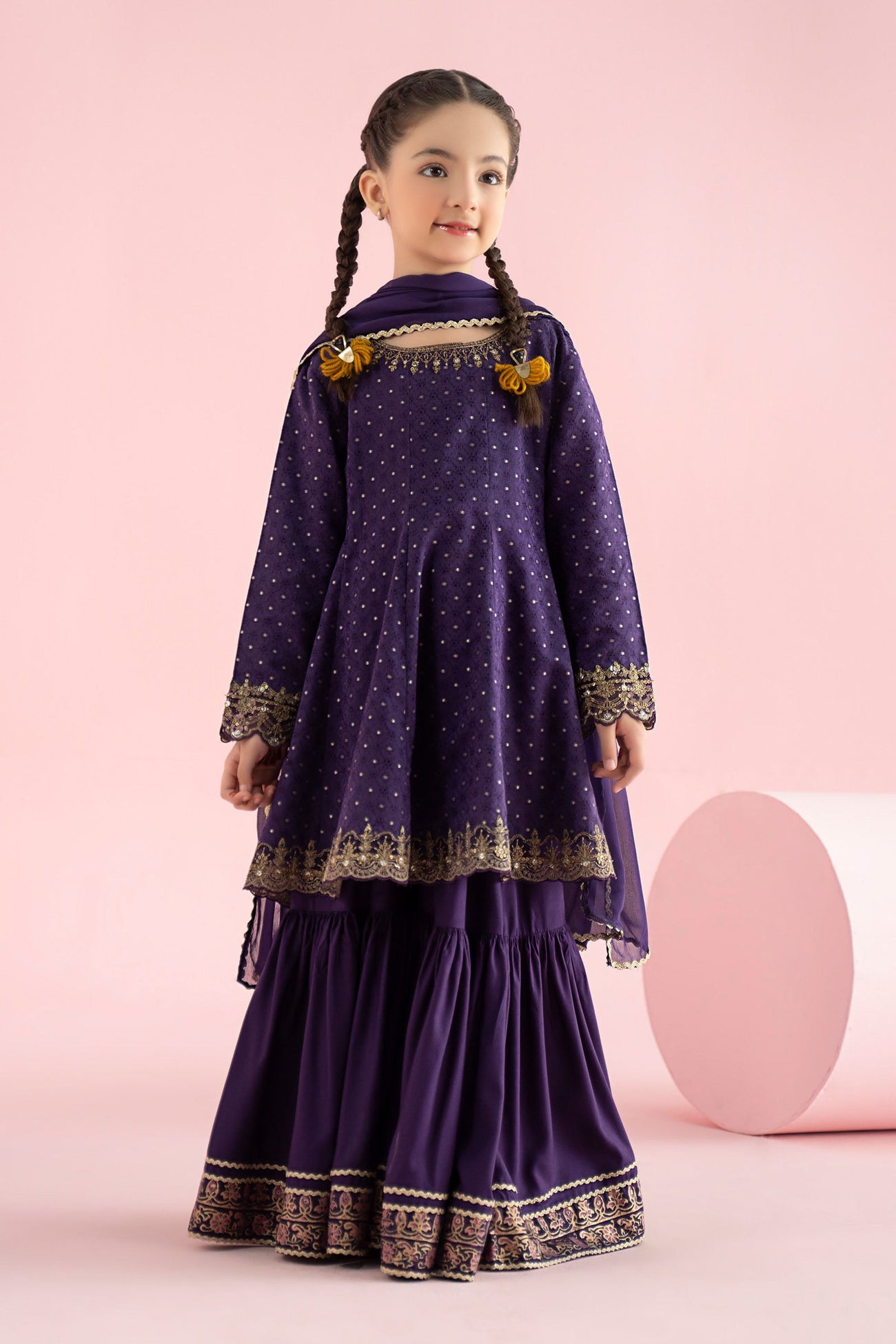 3 Piece Embroidered Filament Viscose Suit