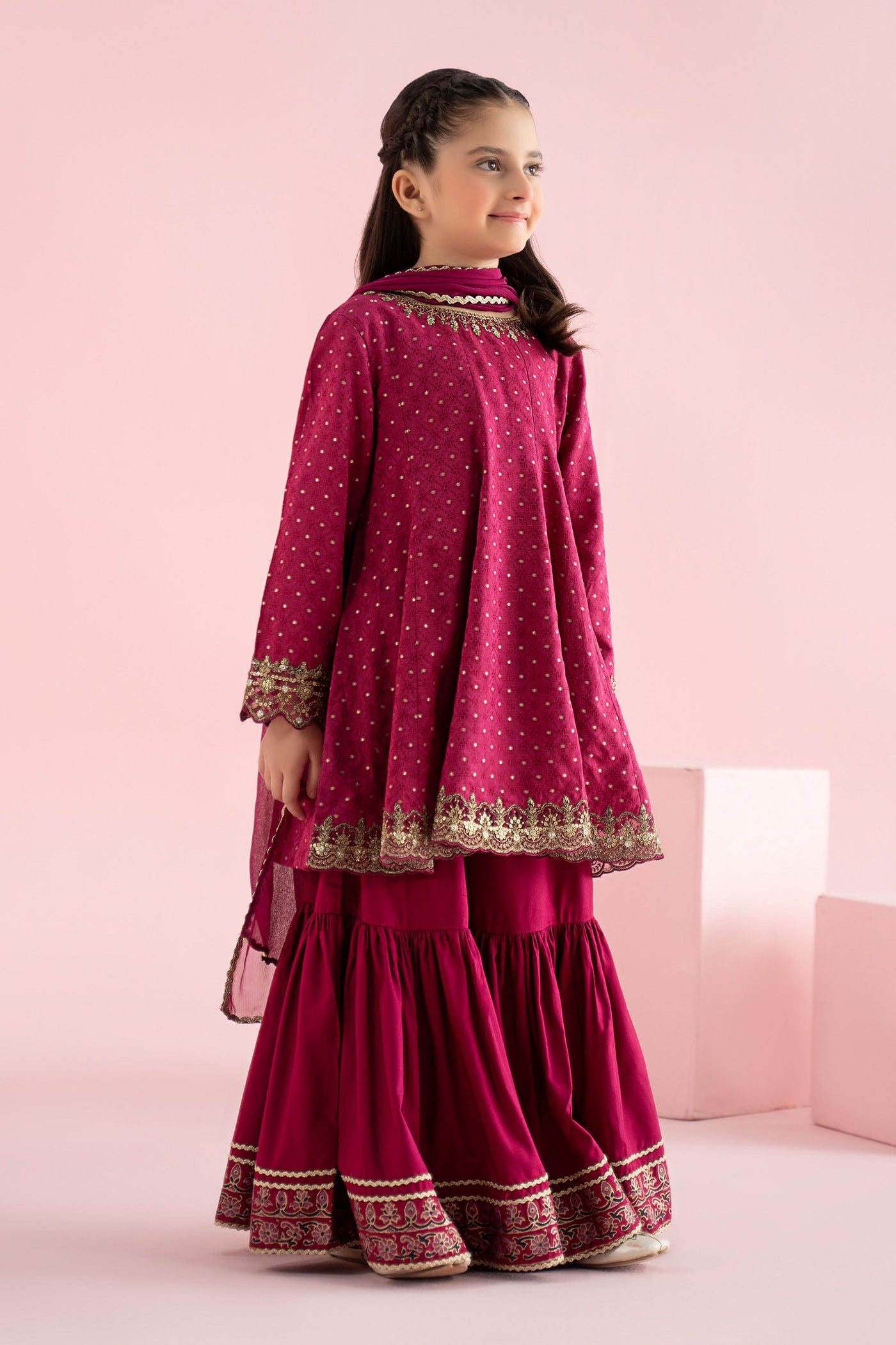 3 Piece Embroidered Filament Viscose Suit