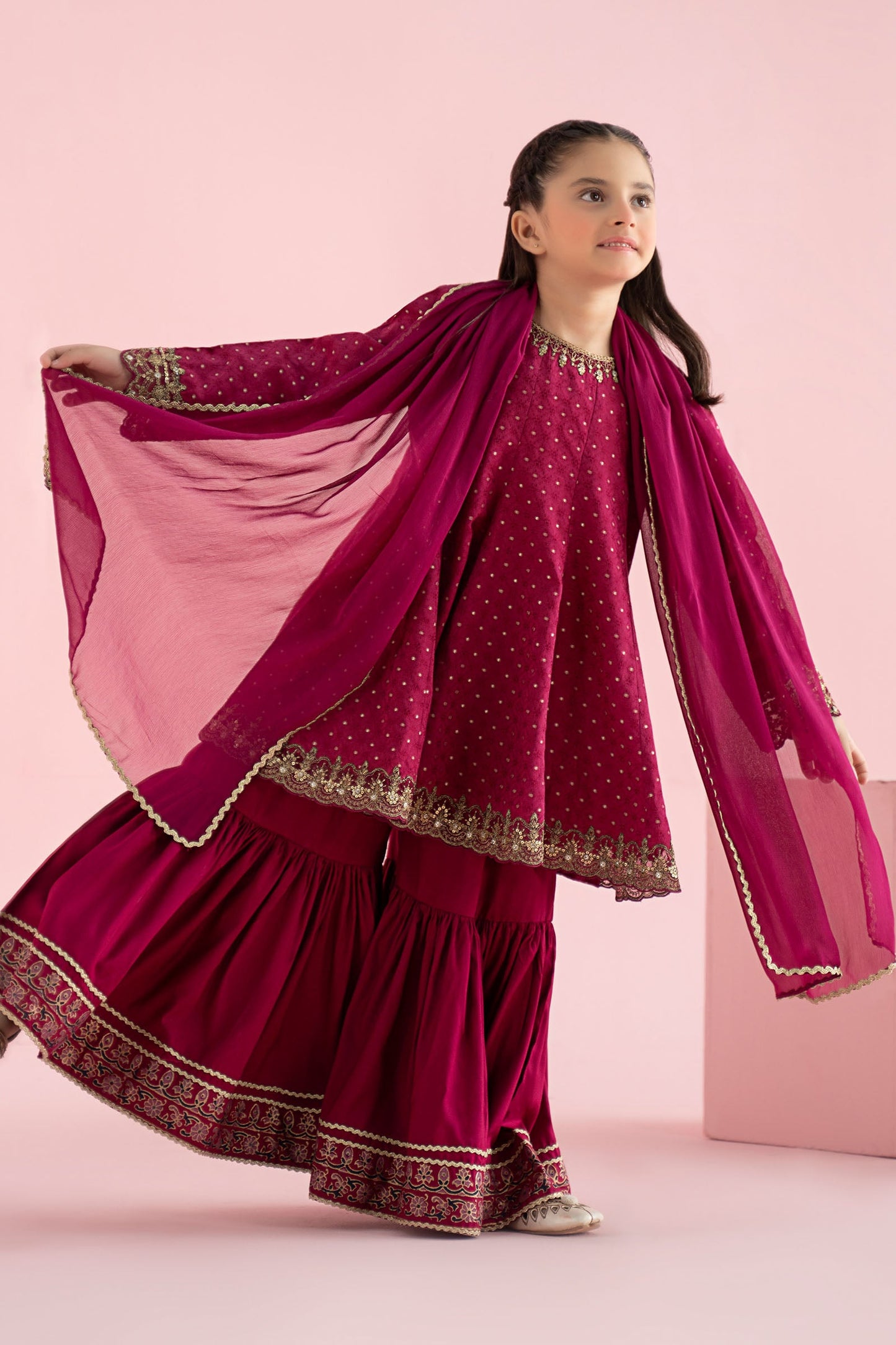3 Piece Embroidered Filament Viscose Suit