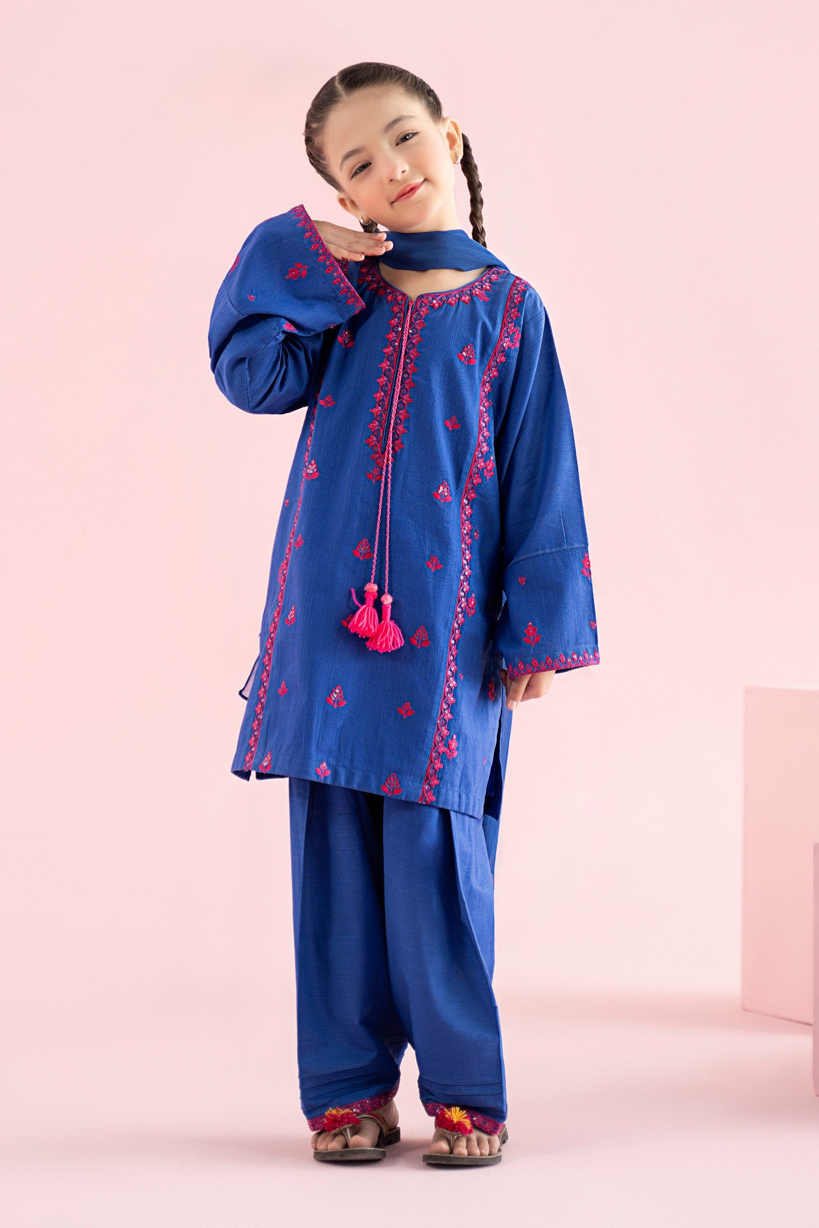 3 Piece Embroidered Khaddar Suit