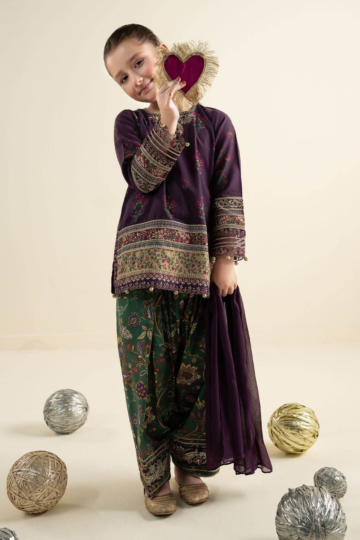 3 Piece Embroidered Khaddar Suit