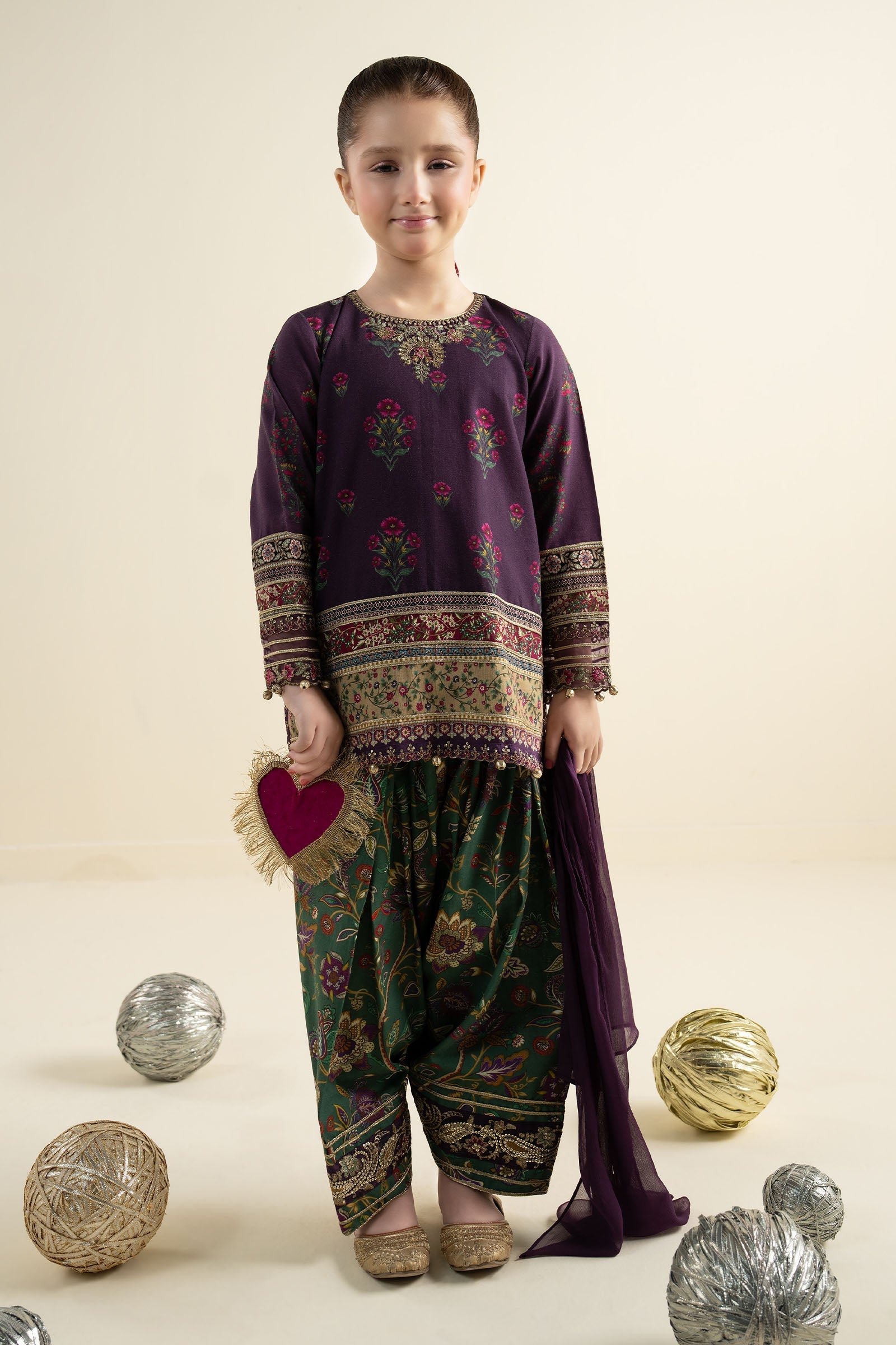 3 Piece Embroidered Khaddar Suit
