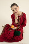 3 Piece Embroidered Silk Suit