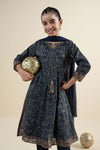 3 Piece Embroidered Raw Silk Suit
