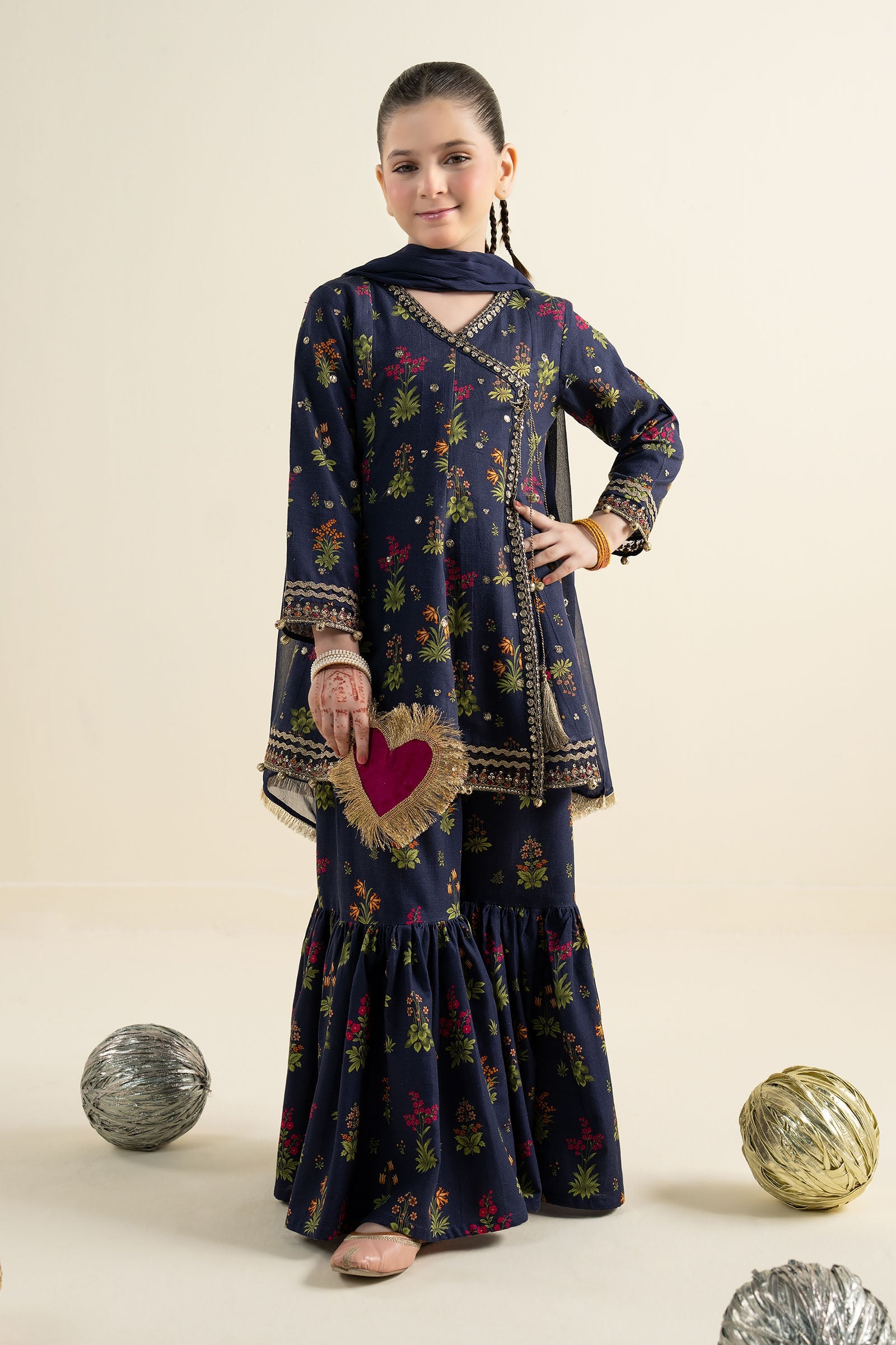 3 Piece Embroidered Khaddar Suit