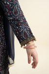 3 Piece Embroidered Raw Silk Suit