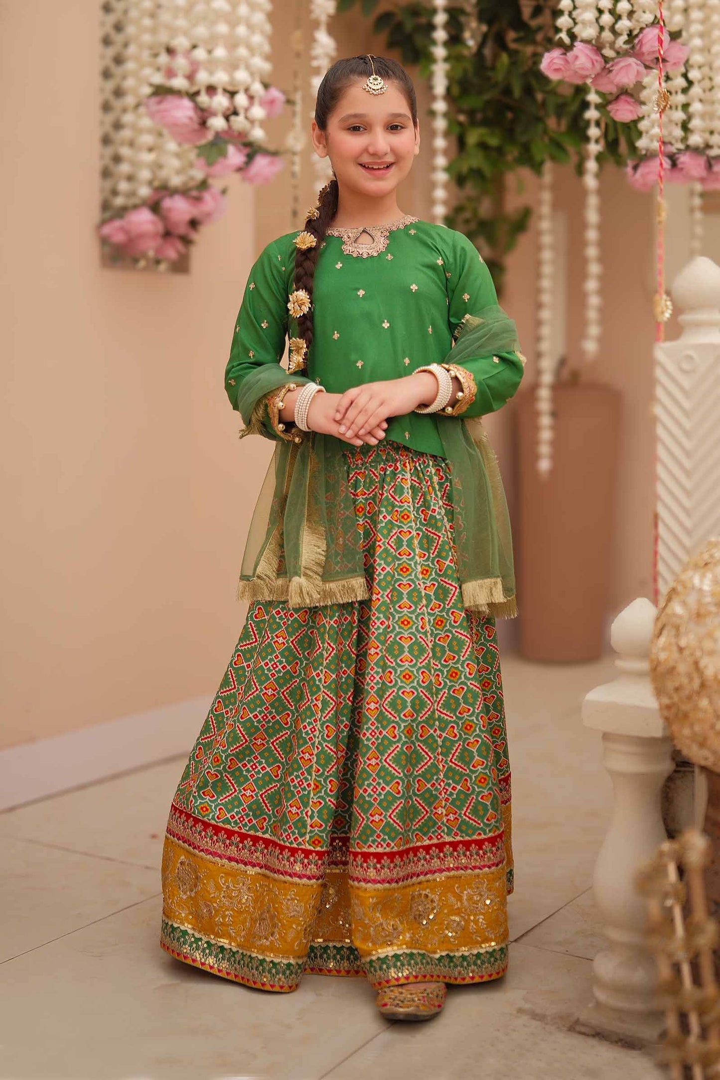 3 Piece Embroidered Linen Suit