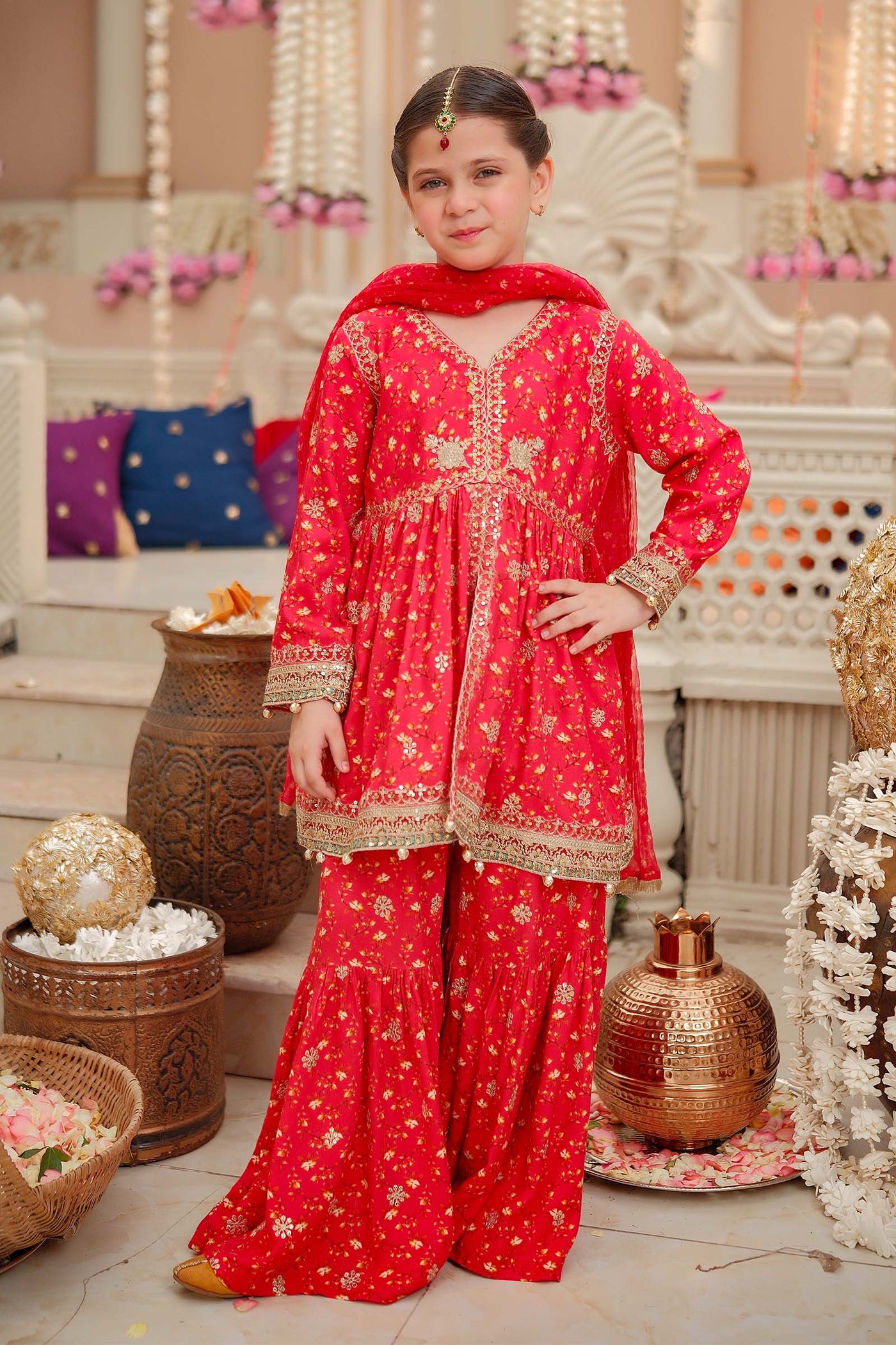 3 Piece Embroidered Marina Twill Suit