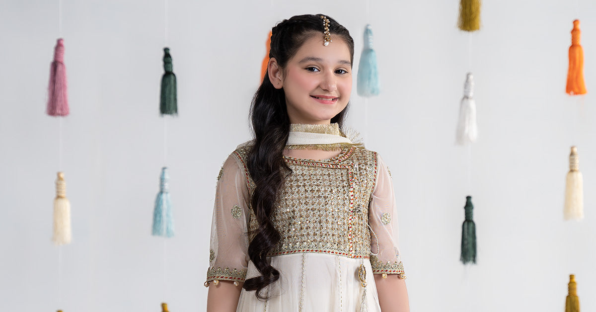 3 Piece Embroidered Net Suit