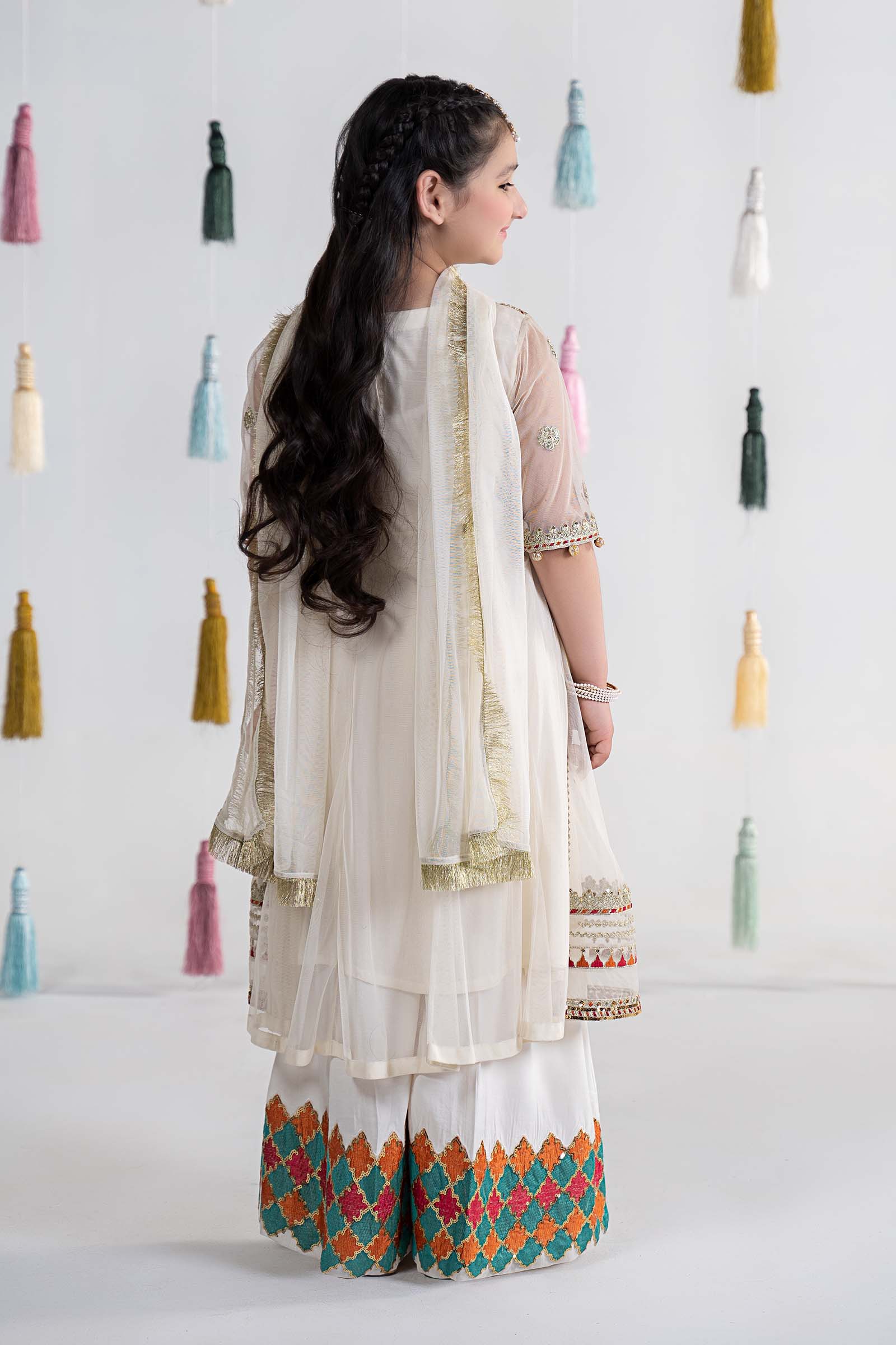 3 Piece Embroidered Net Suit