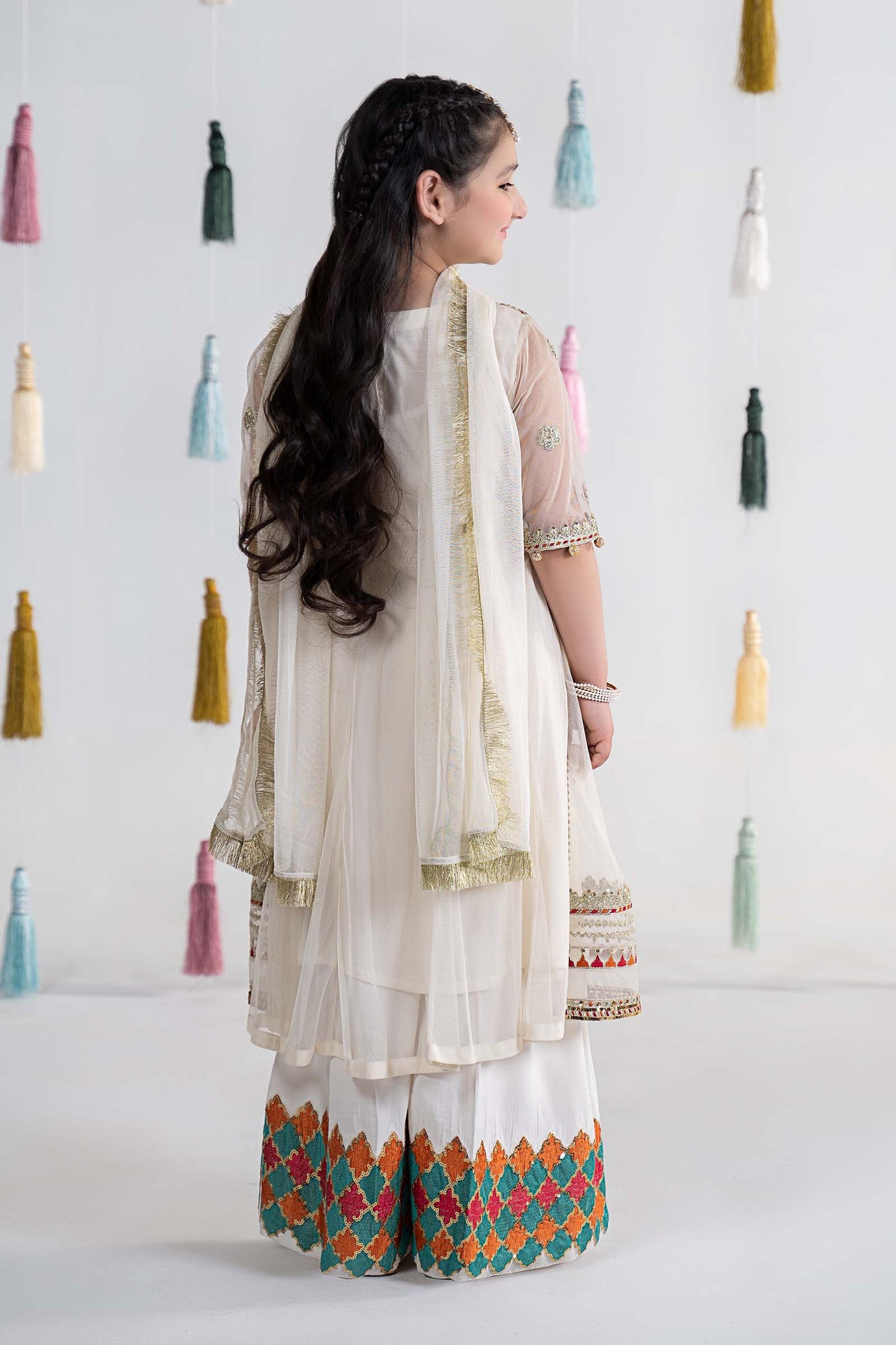 3 Piece Embroidered Net Suit