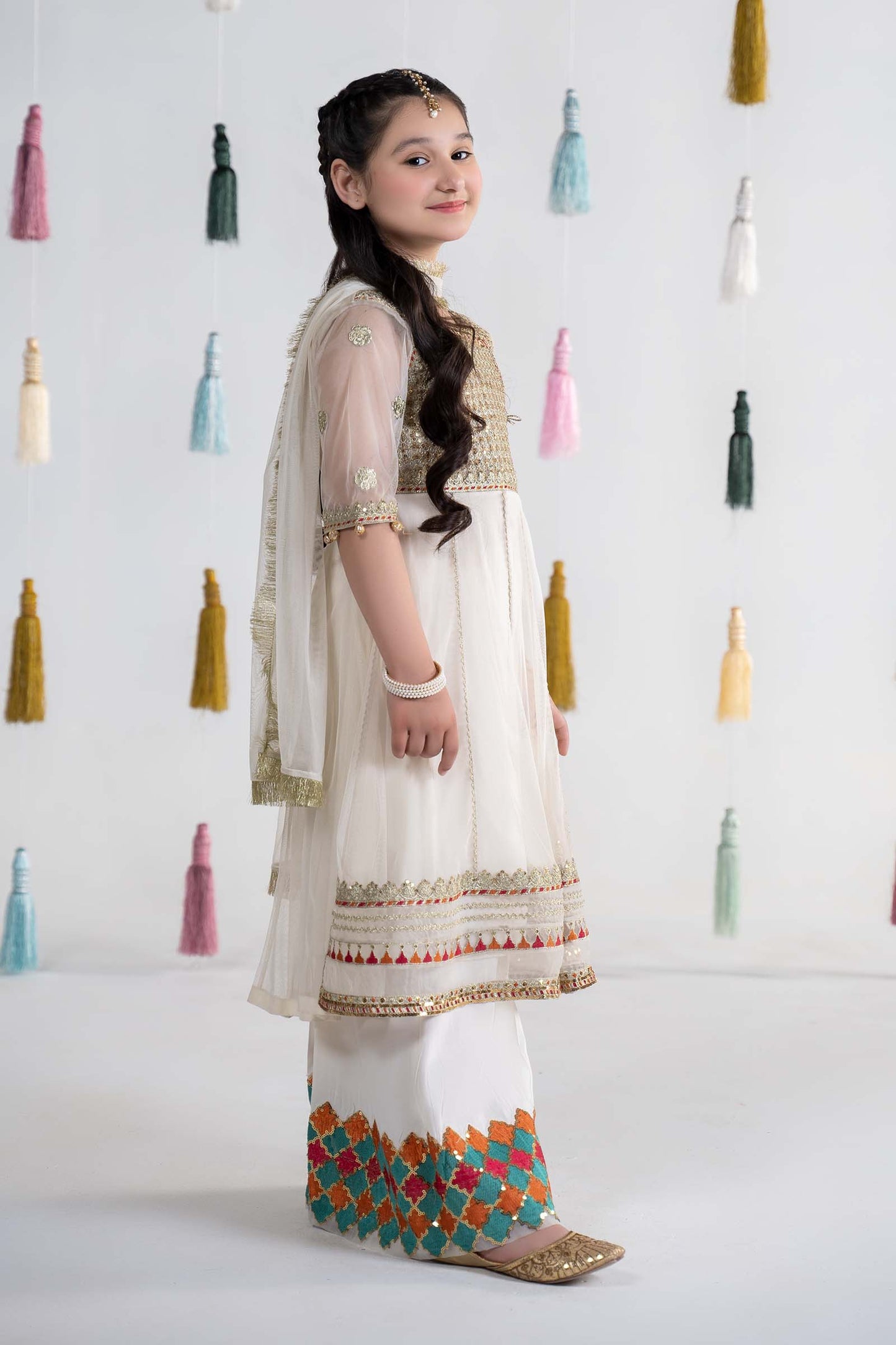 3 Piece Embroidered Net Suit