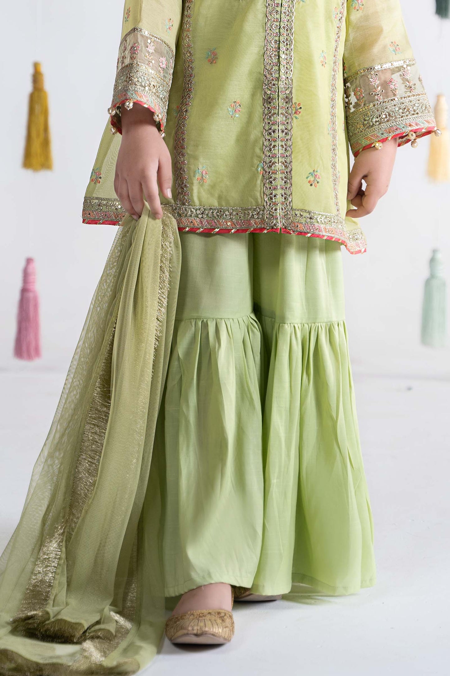 3 Piece Embroidered Paper Cotton Suit