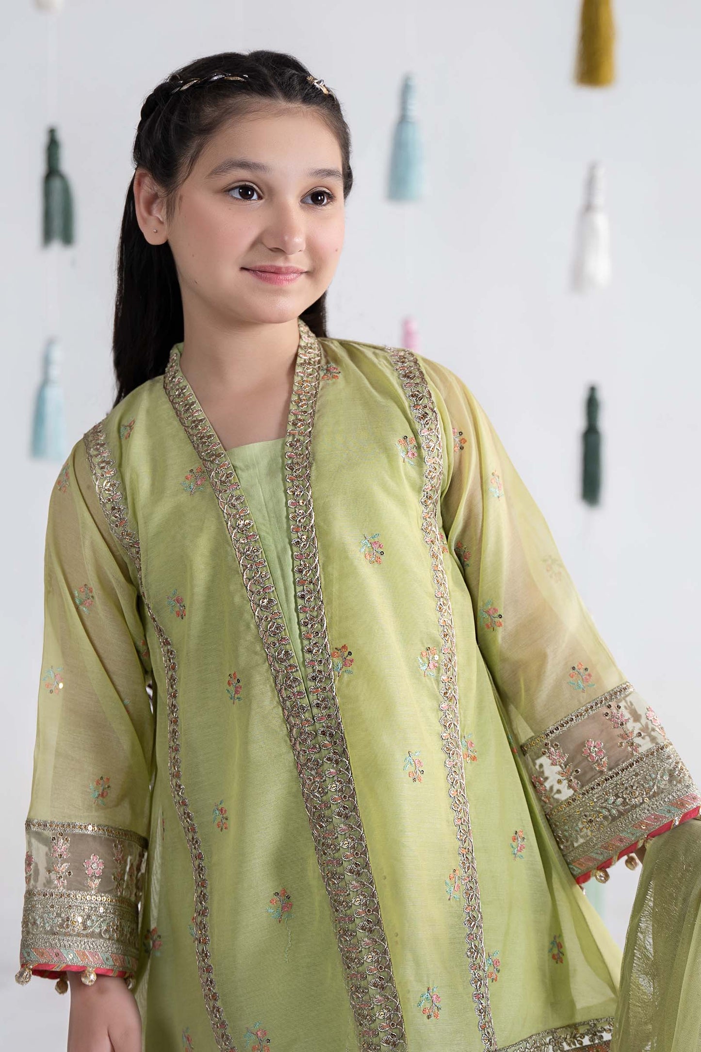 3 Piece Embroidered Paper Cotton Suit