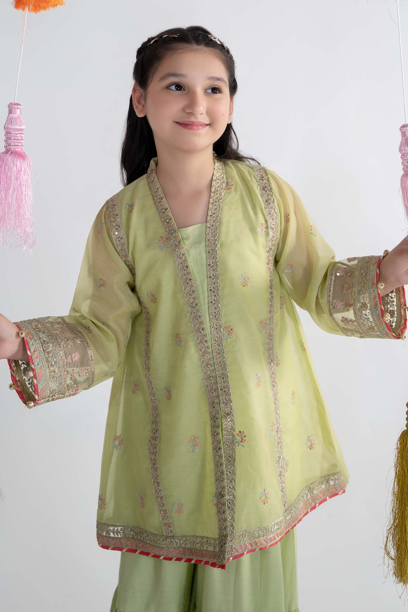 3 Piece Embroidered Paper Cotton Suit