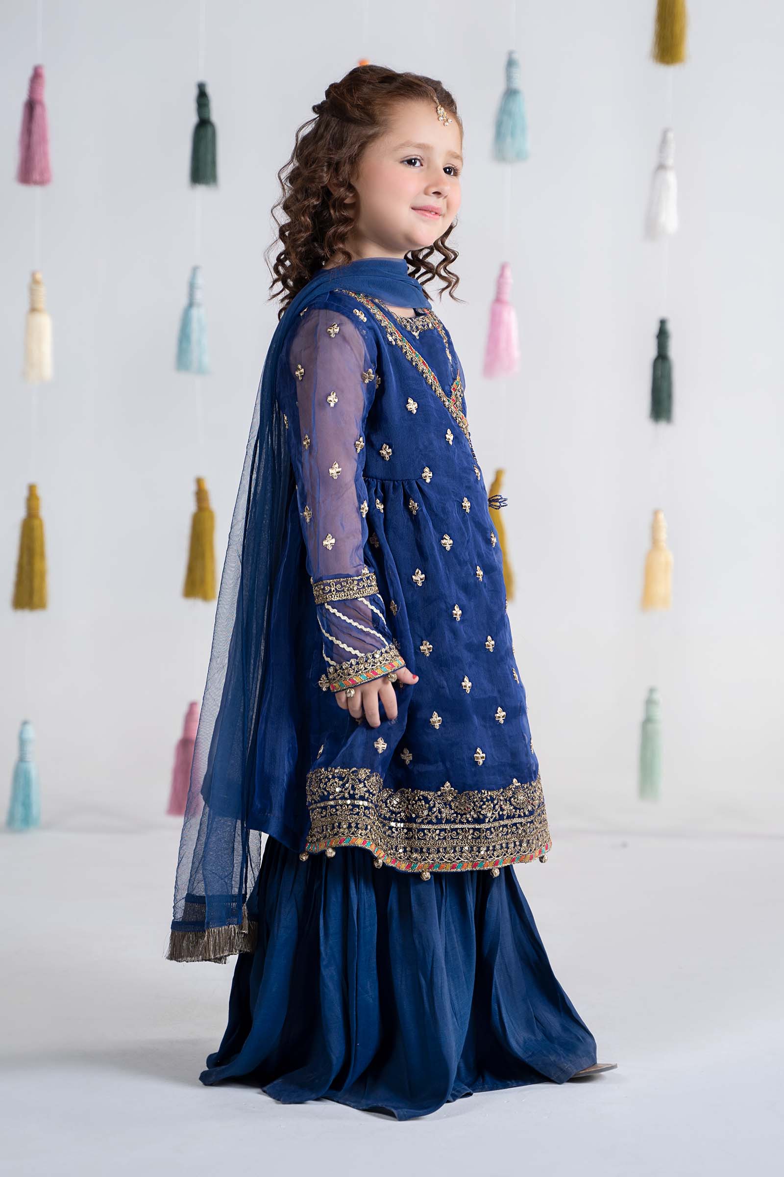 3 Piece Embroidered Organza Suit
