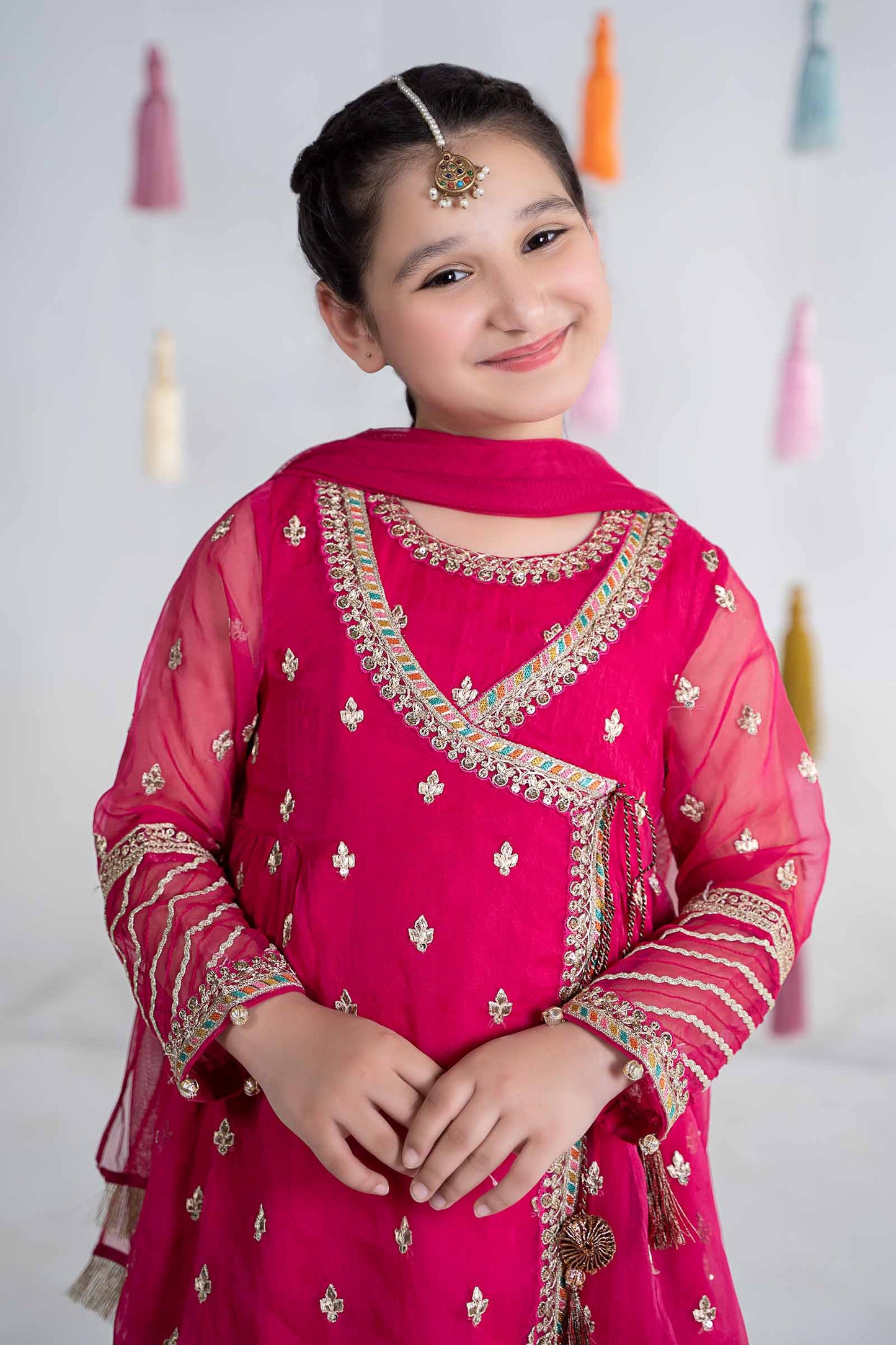 3 Piece Embroidered Organza Suit