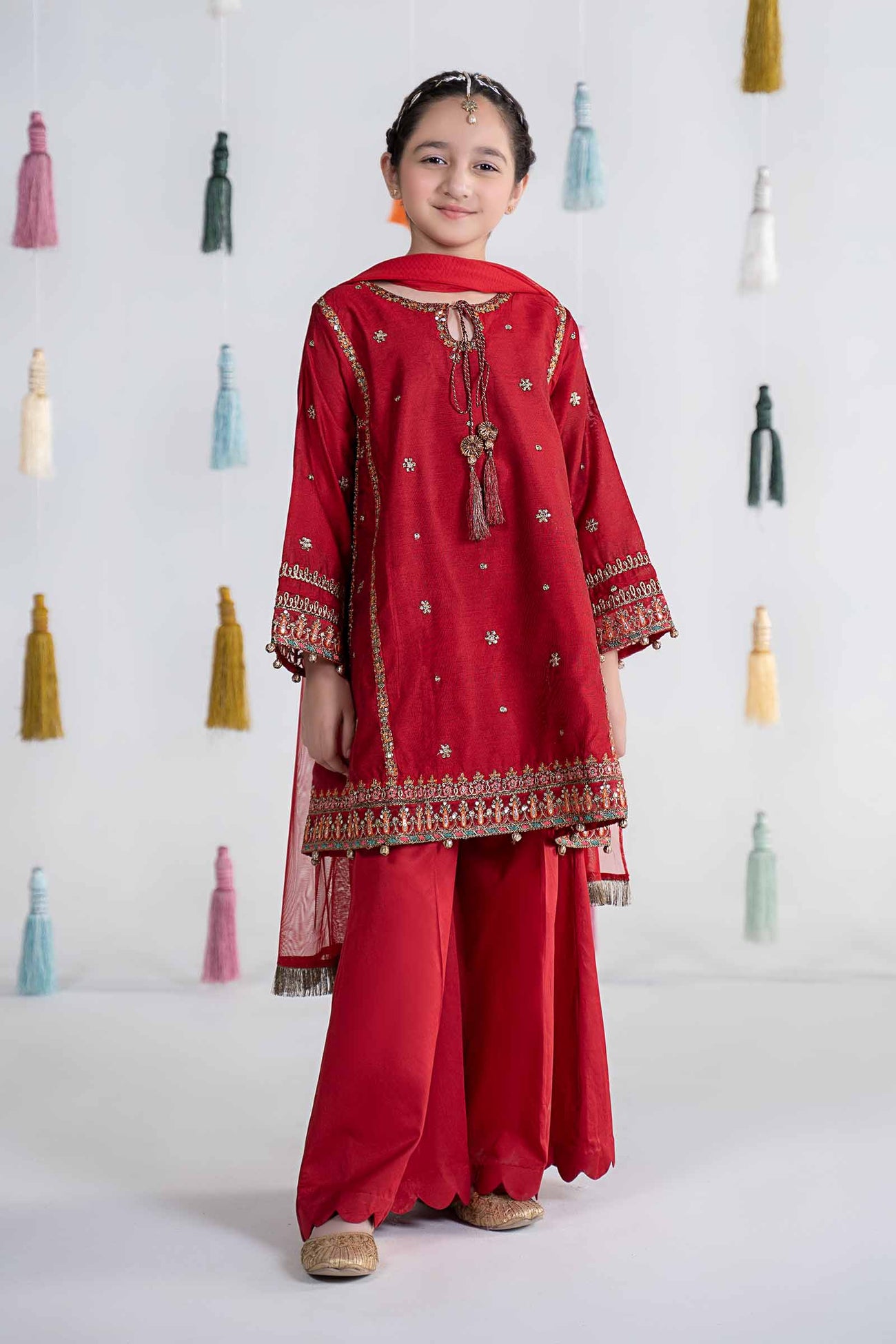 3 Piece Embroidered Yarn Dyed Suit