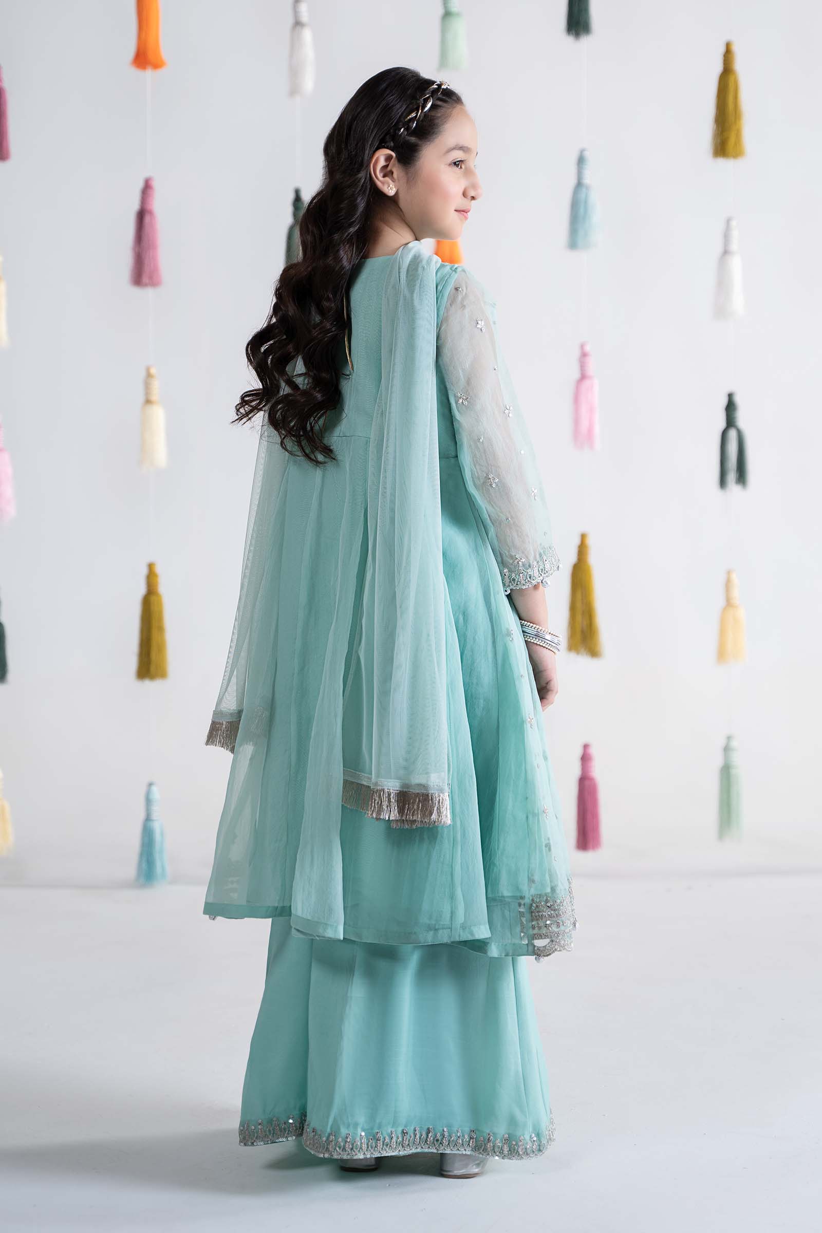 3 Piece Embroidered Organza Suit