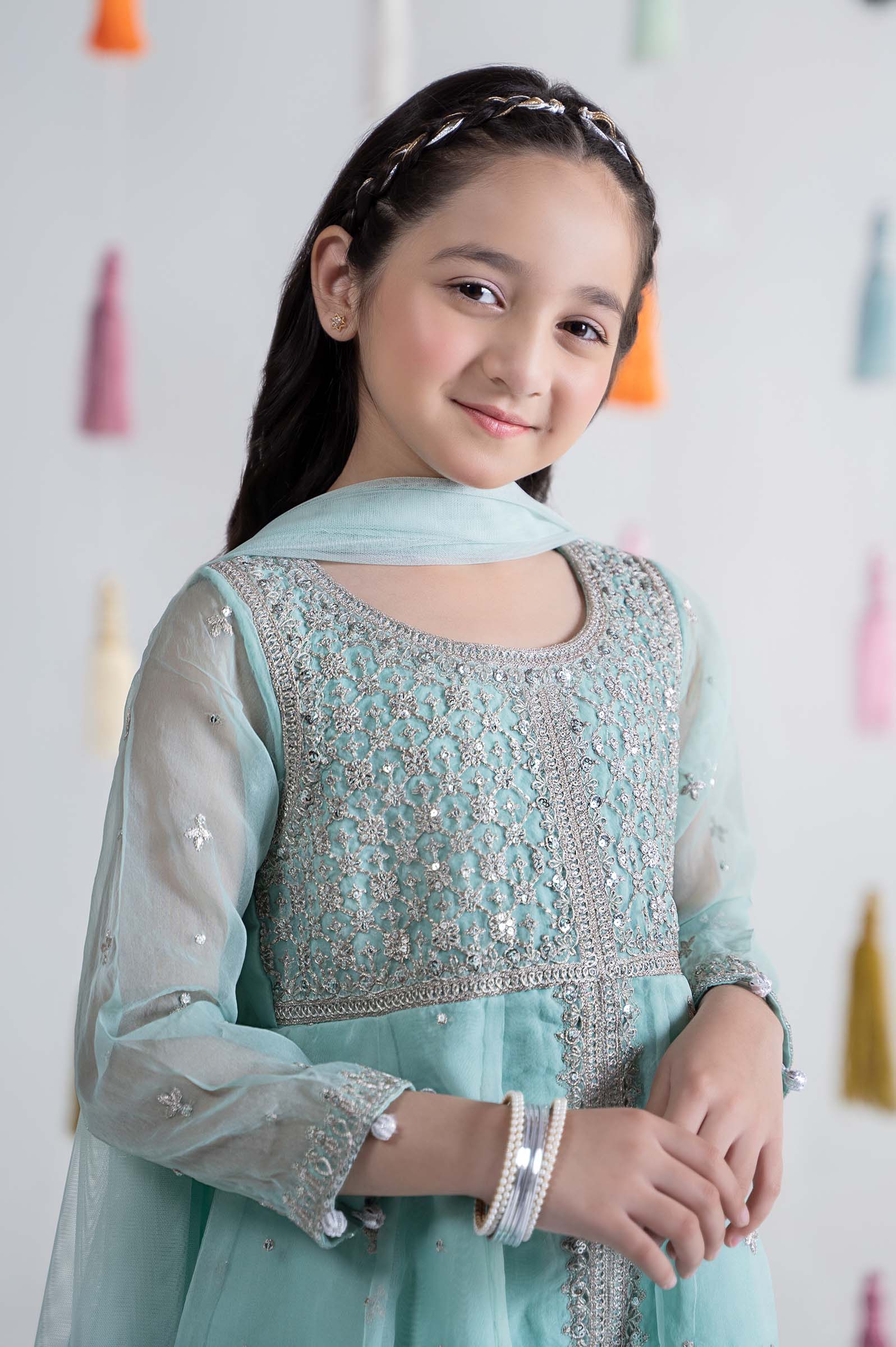 3 Piece Embroidered Organza Suit