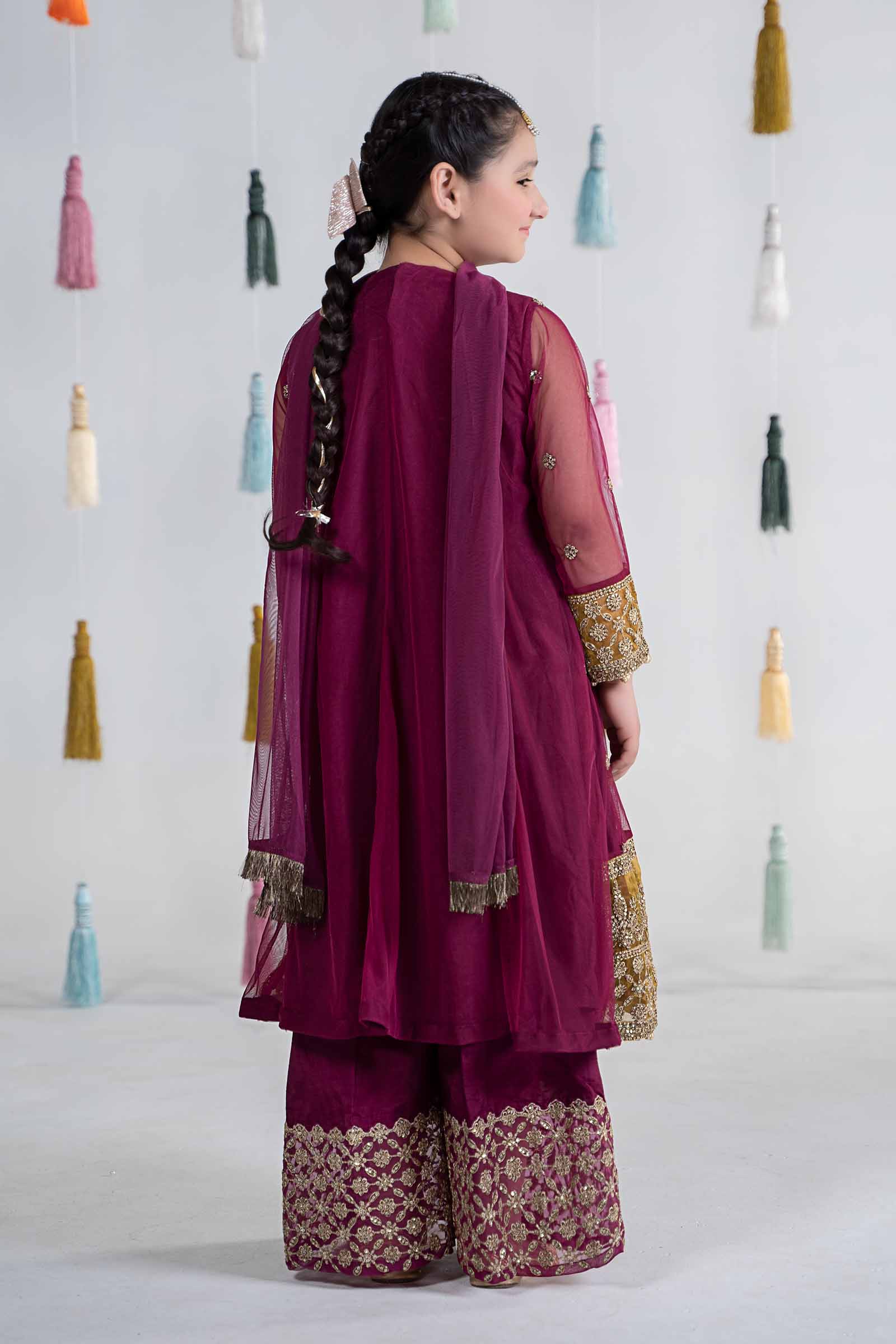 3 Piece Embroidered Net Suit