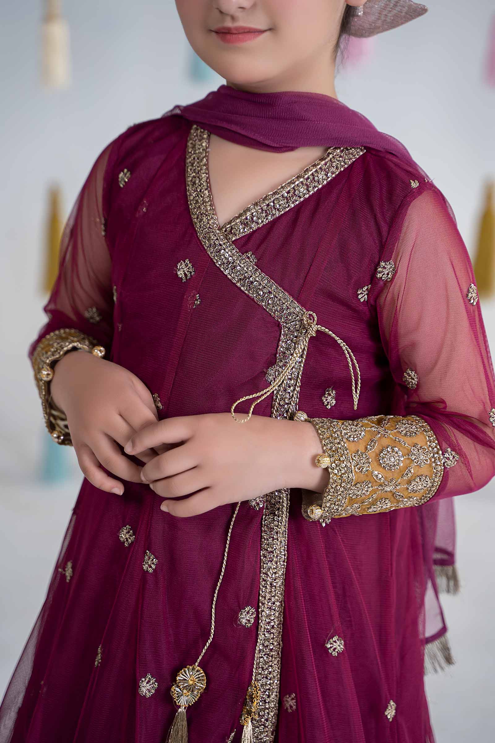 3 Piece Embroidered Net Suit