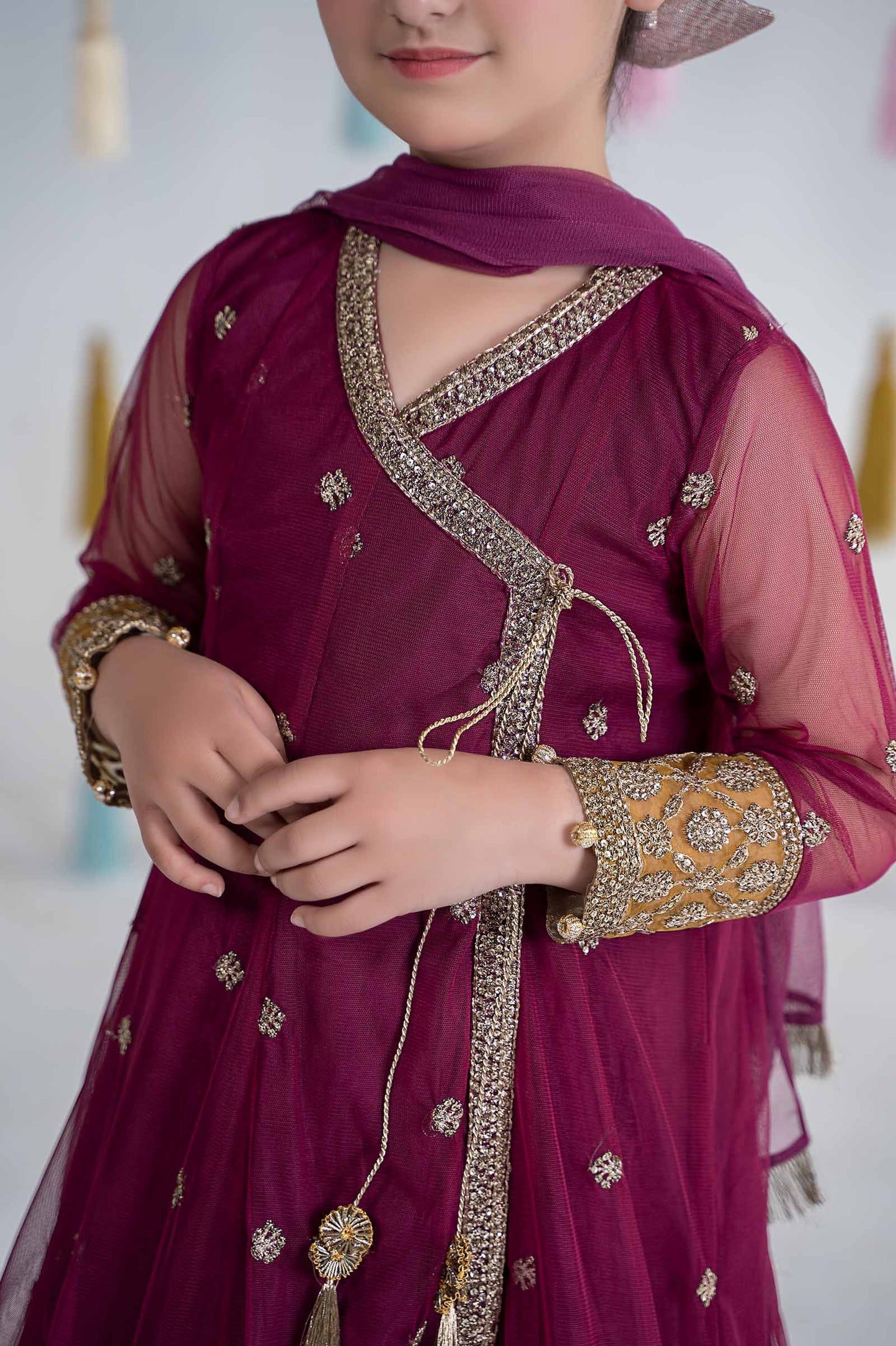 3 Piece Embroidered Net Suit