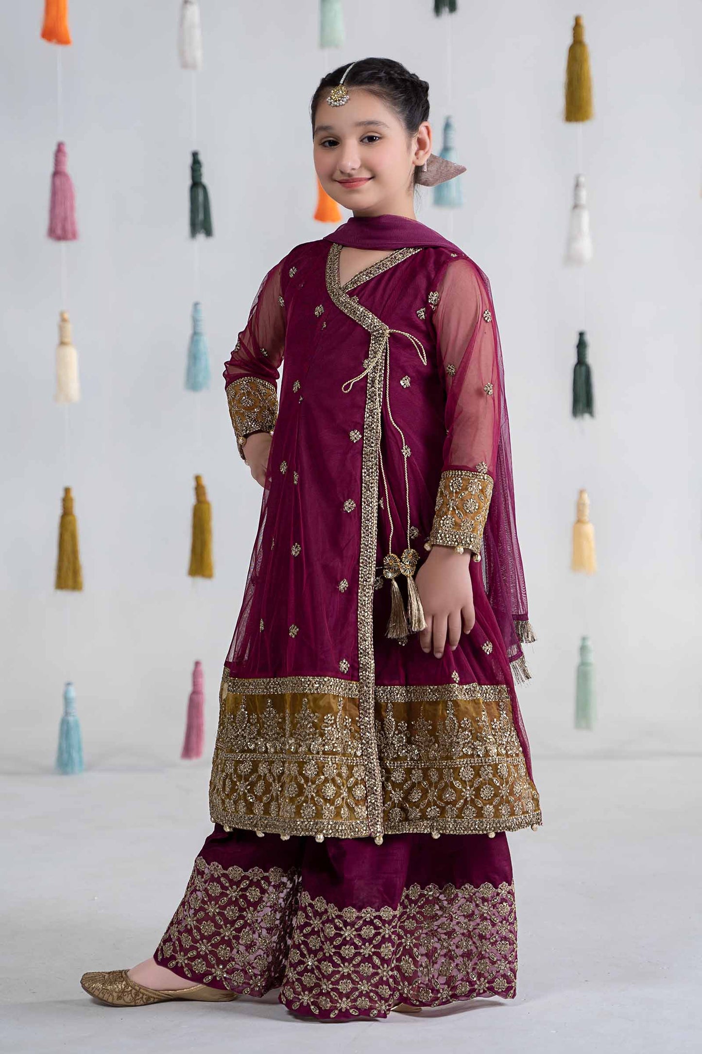 3 Piece Embroidered Net Suit