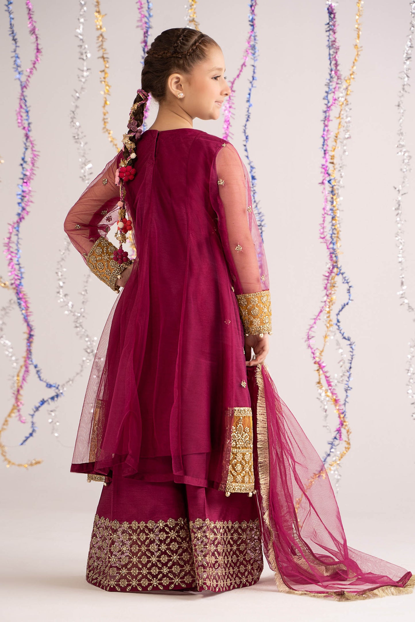 3 Piece Embroidered Net Suit