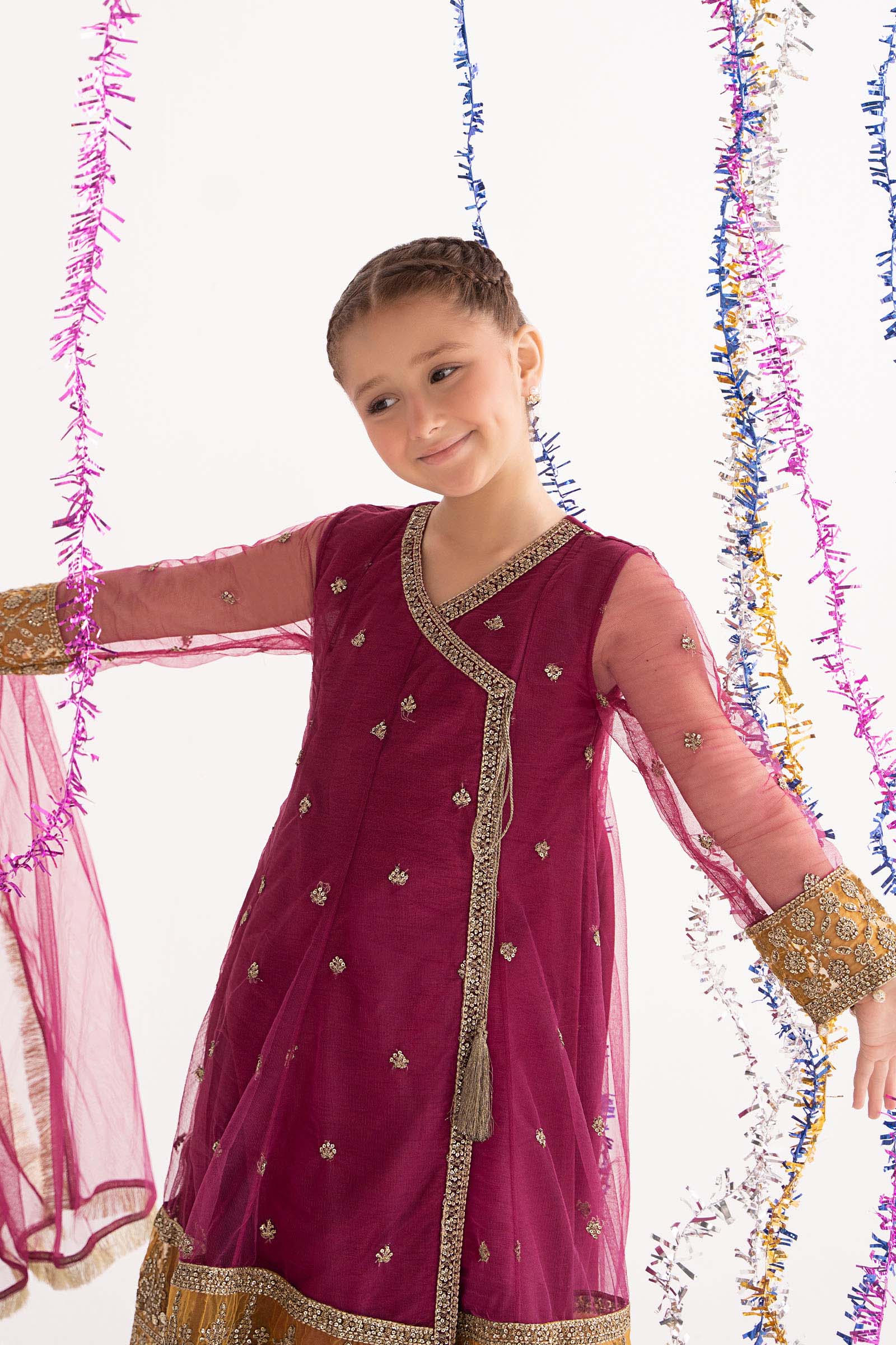 3 Piece Embroidered Net Suit