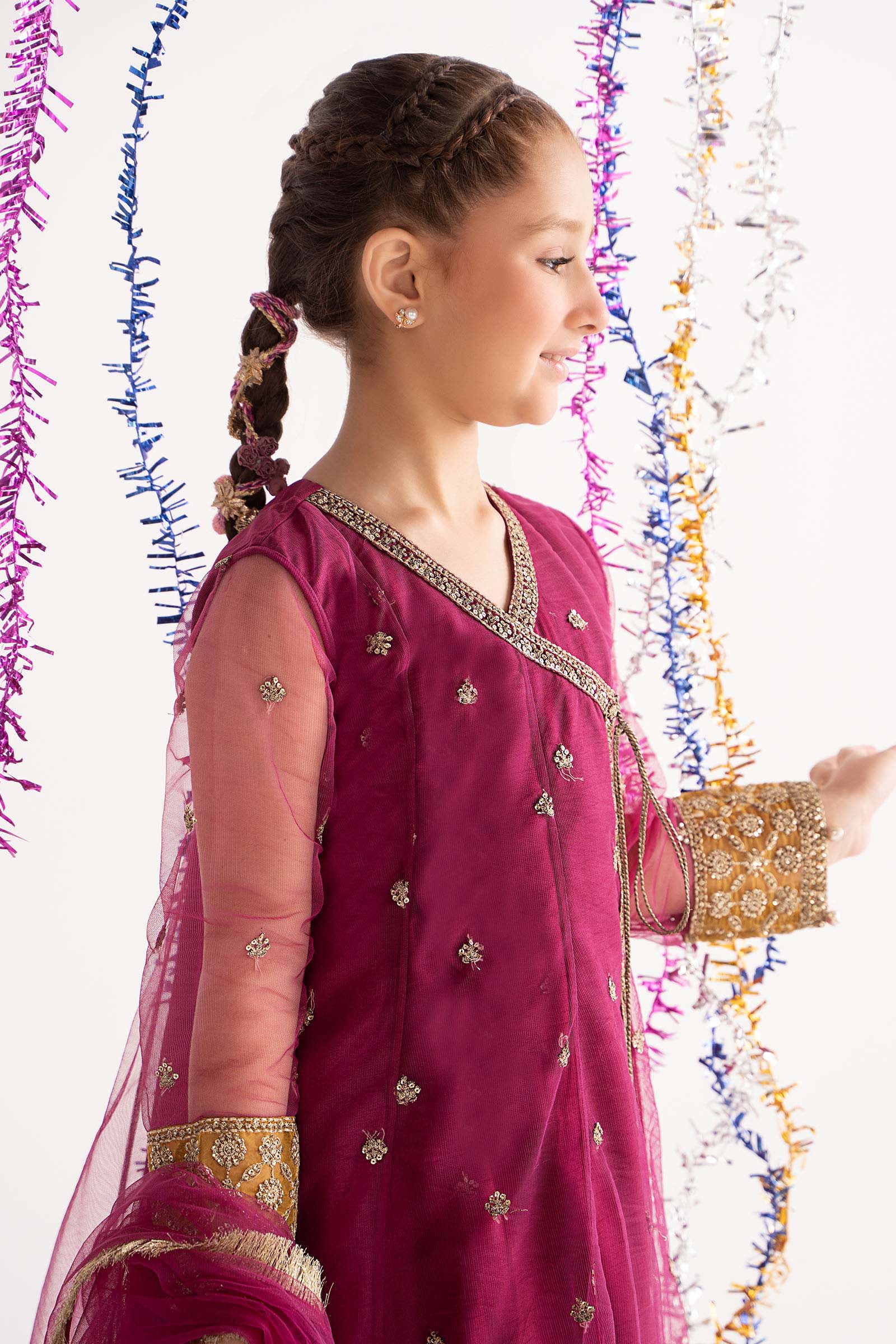 3 Piece Embroidered Net Suit