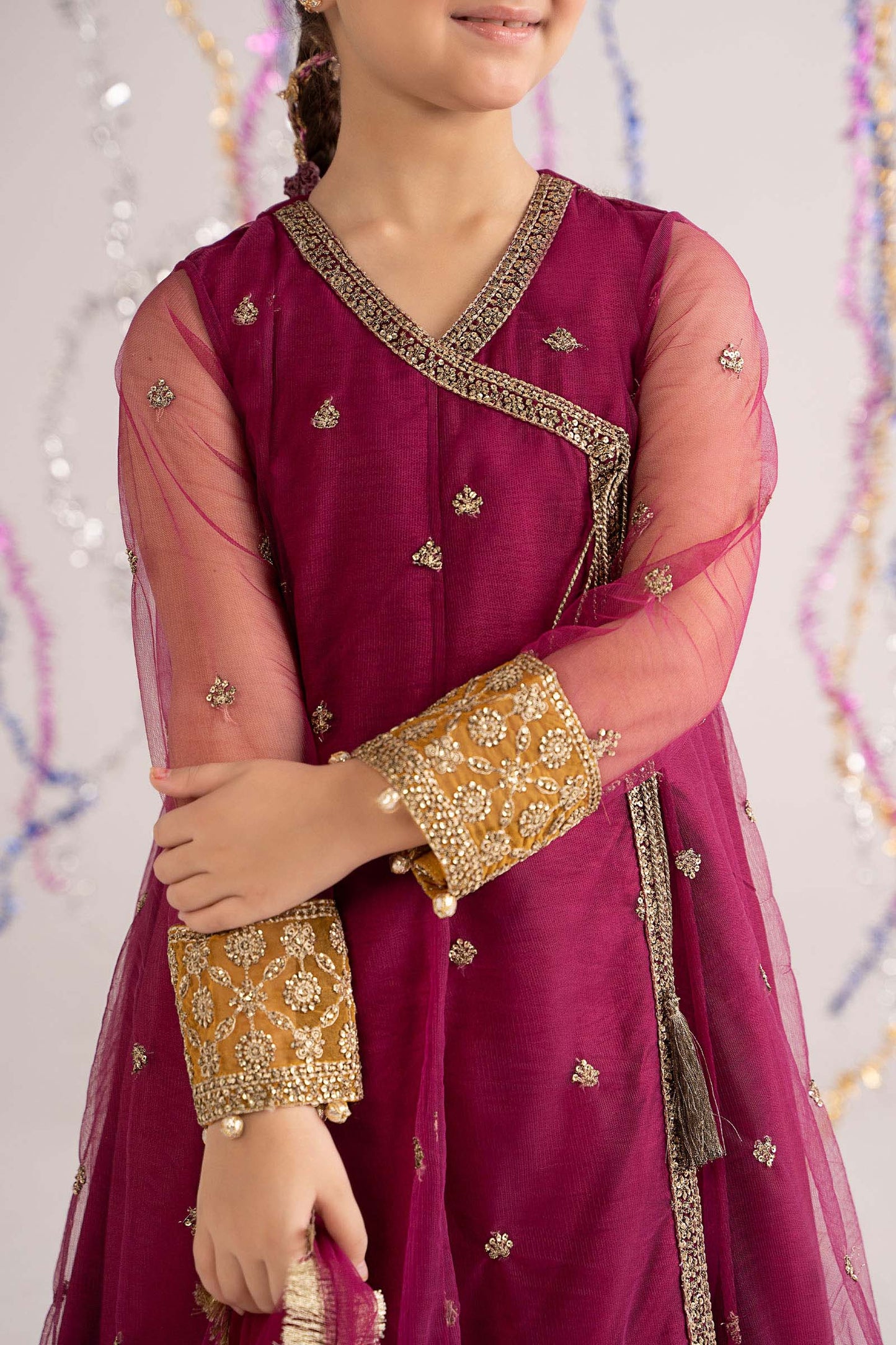 3 Piece Embroidered Net Suit