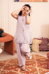 2 Piece Embroidered Organza Suit