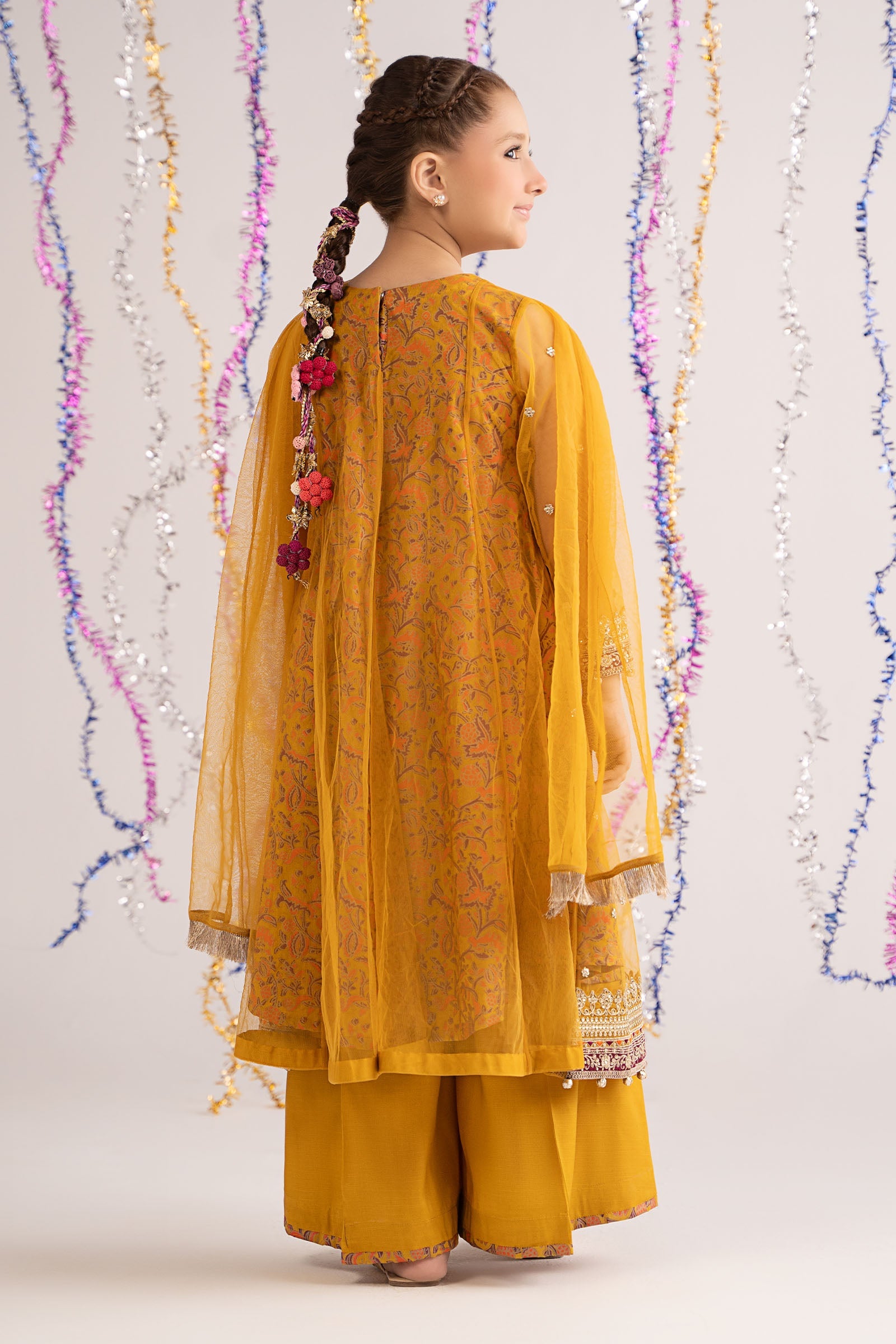 3 Piece Embroidered Net Suit