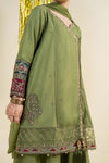 3 Piece Embroidered Raw Silk Suit