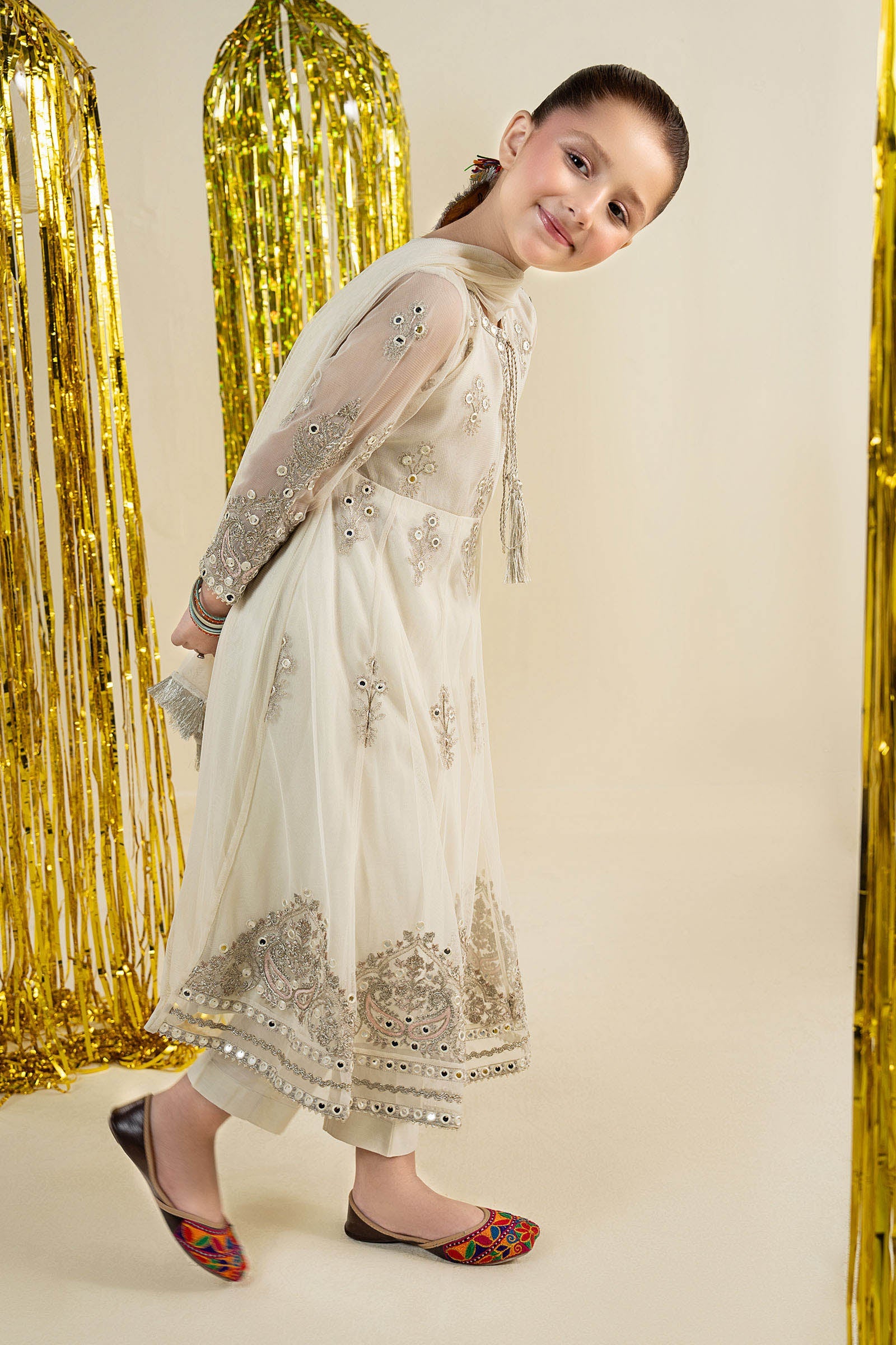 3 Piece Embroidered Net Suit