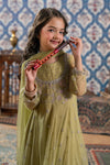 3 Piece Embroidered Net Suit