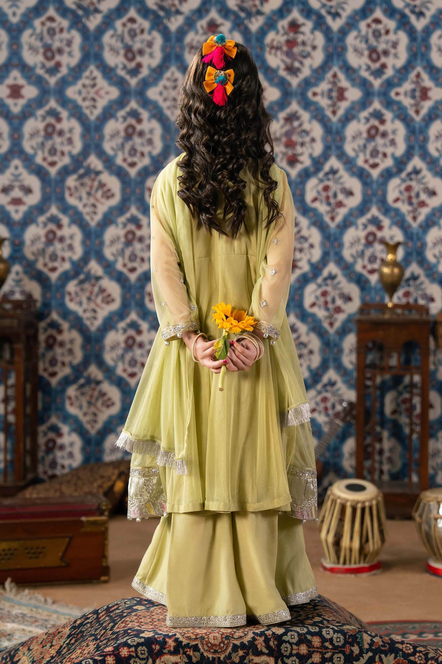 3 Piece Embroidered Net Suit