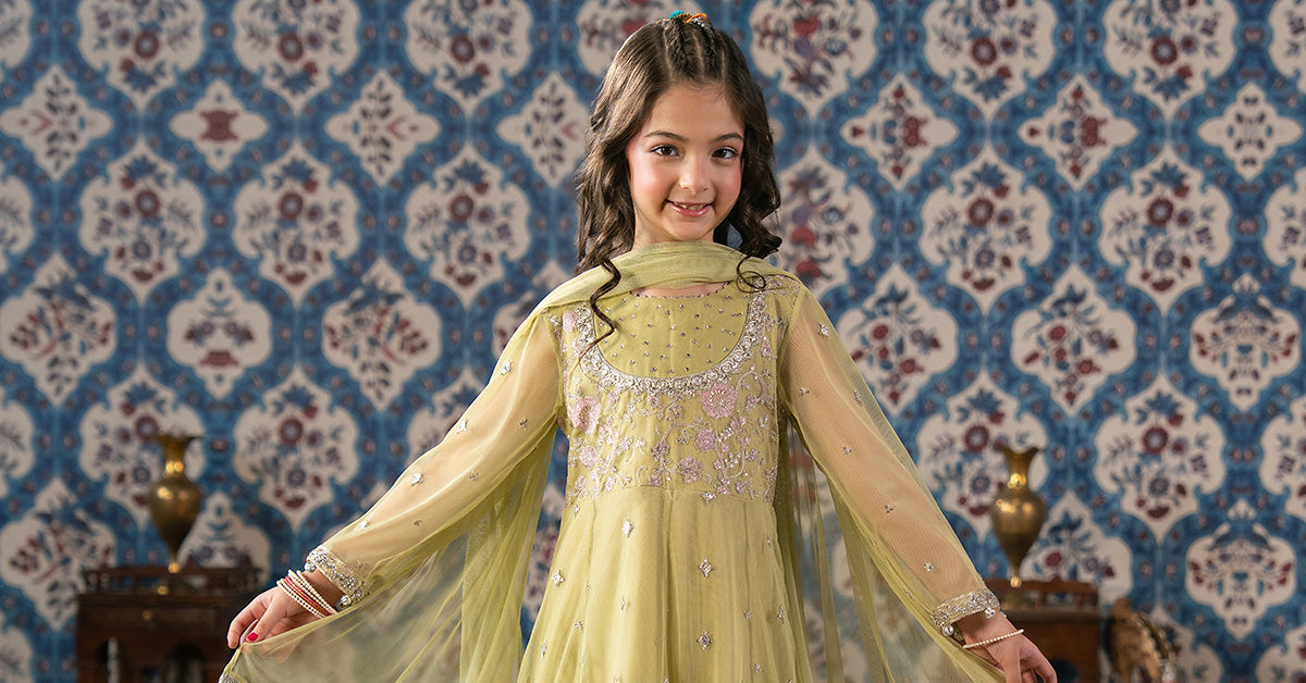3 Piece Embroidered Net Suit