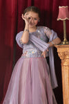 3 Piece Embroidered Tissue Suit