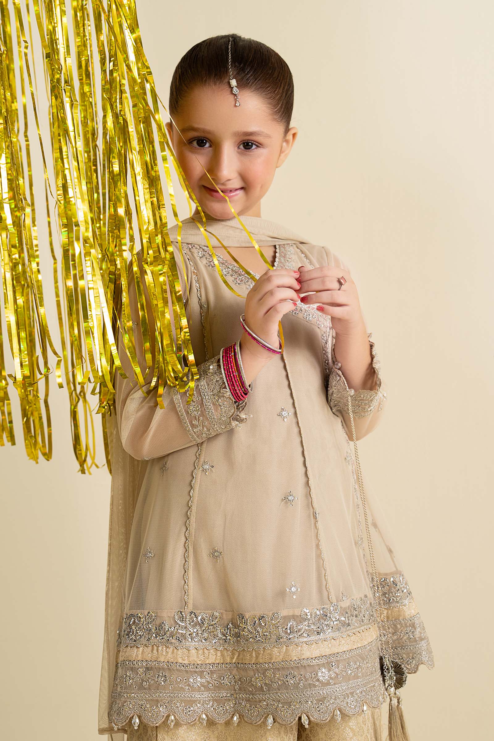 3 Piece Embroidered Net Suit