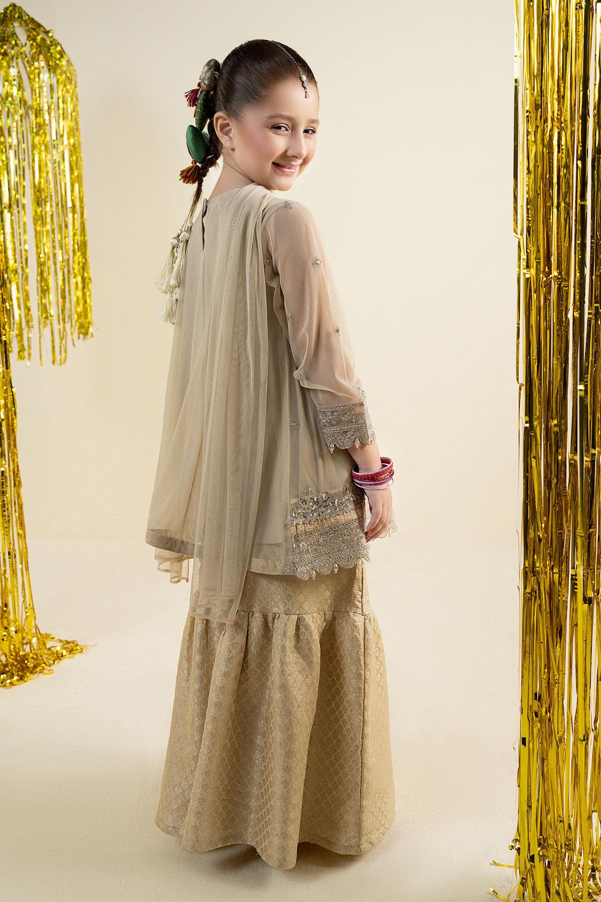 3 Piece Embroidered Net Suit