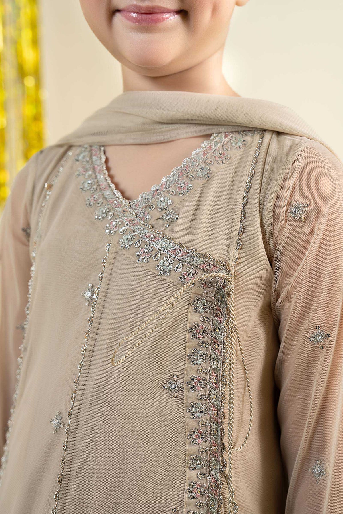 3 Piece Embroidered Net Suit