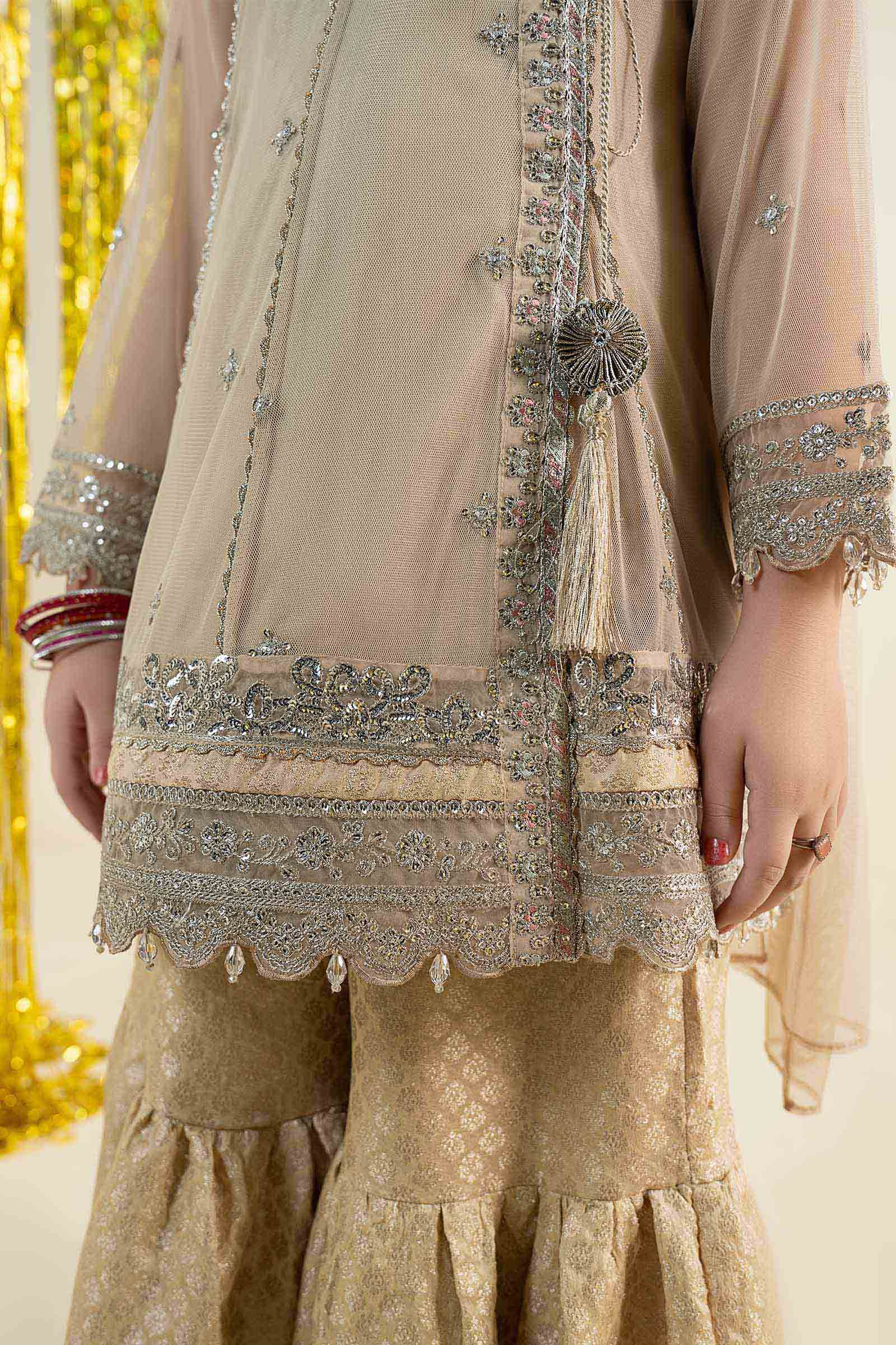 3 Piece Embroidered Net Suit