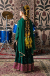 3 Piece Embroidered Raw Silk Suit
