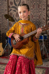 3 Piece Embroidered Raw Silk Suit