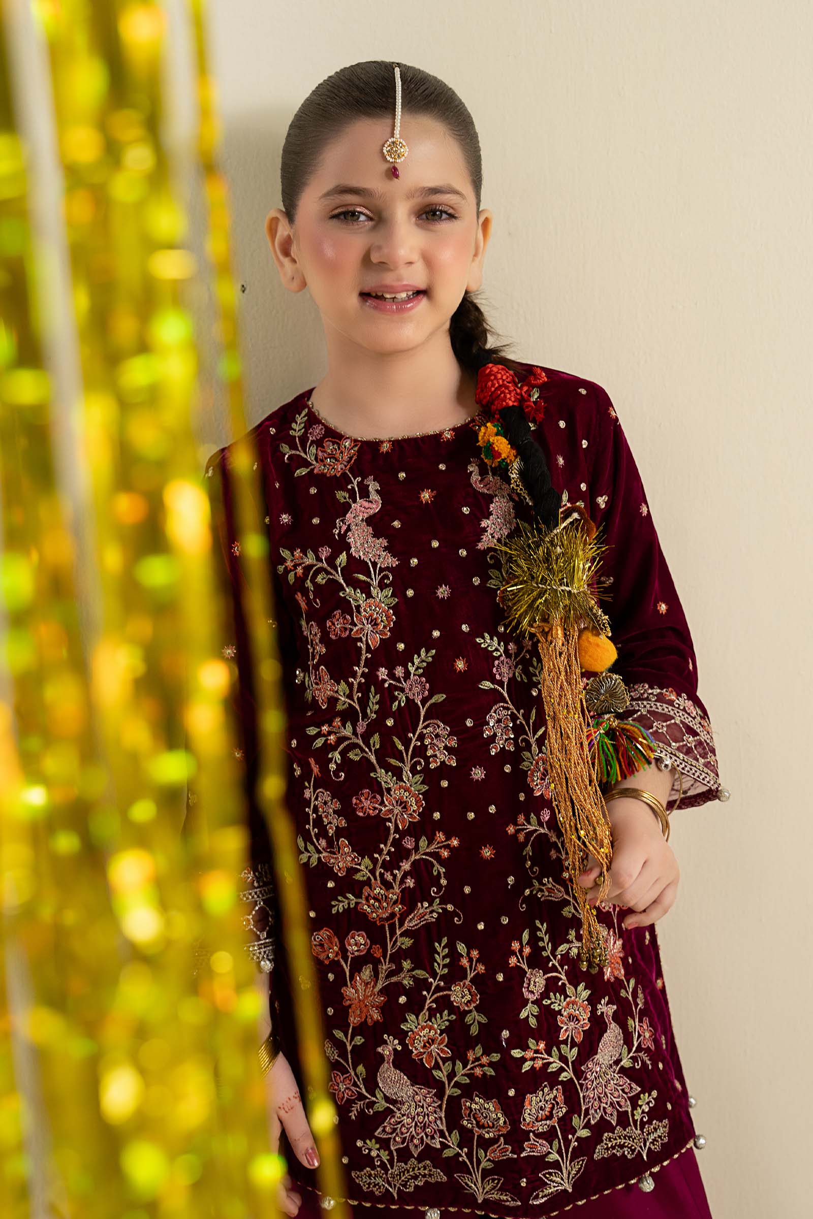2 Piece Embroidered Velvet Suit