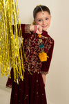 3 Piece Embroidered Velvet Suit