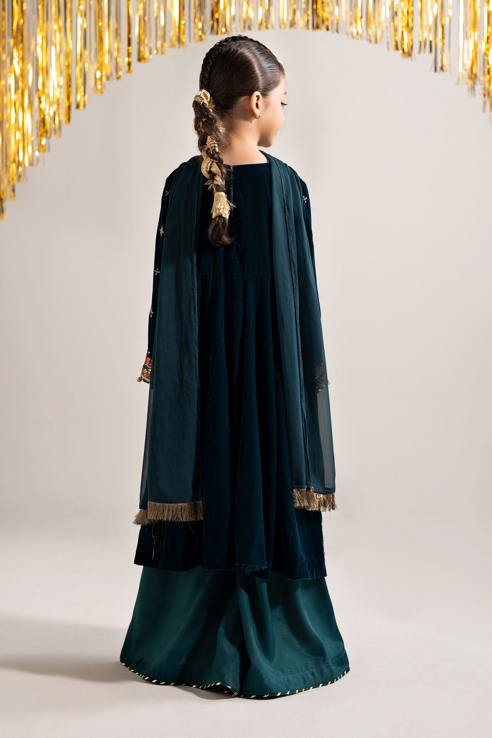 3 Piece Embroidered Velvet Suit